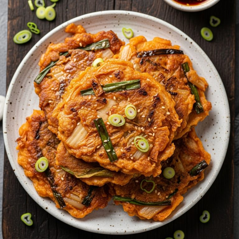 Gourmet Korean Kimchi Pancakes (Kimchi-Jeon) – Gluten-Free & Crispy