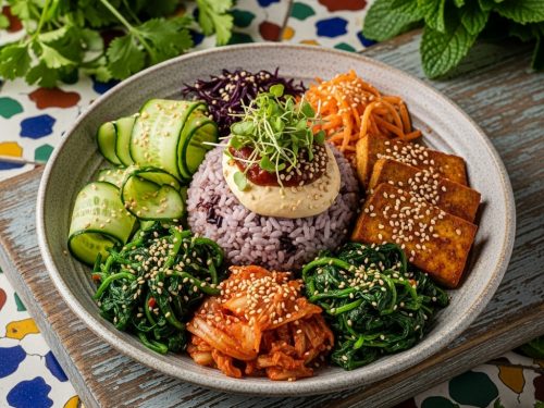 Vegan Korean Breakfast Bowl: A Symphony of Textures and Flavors