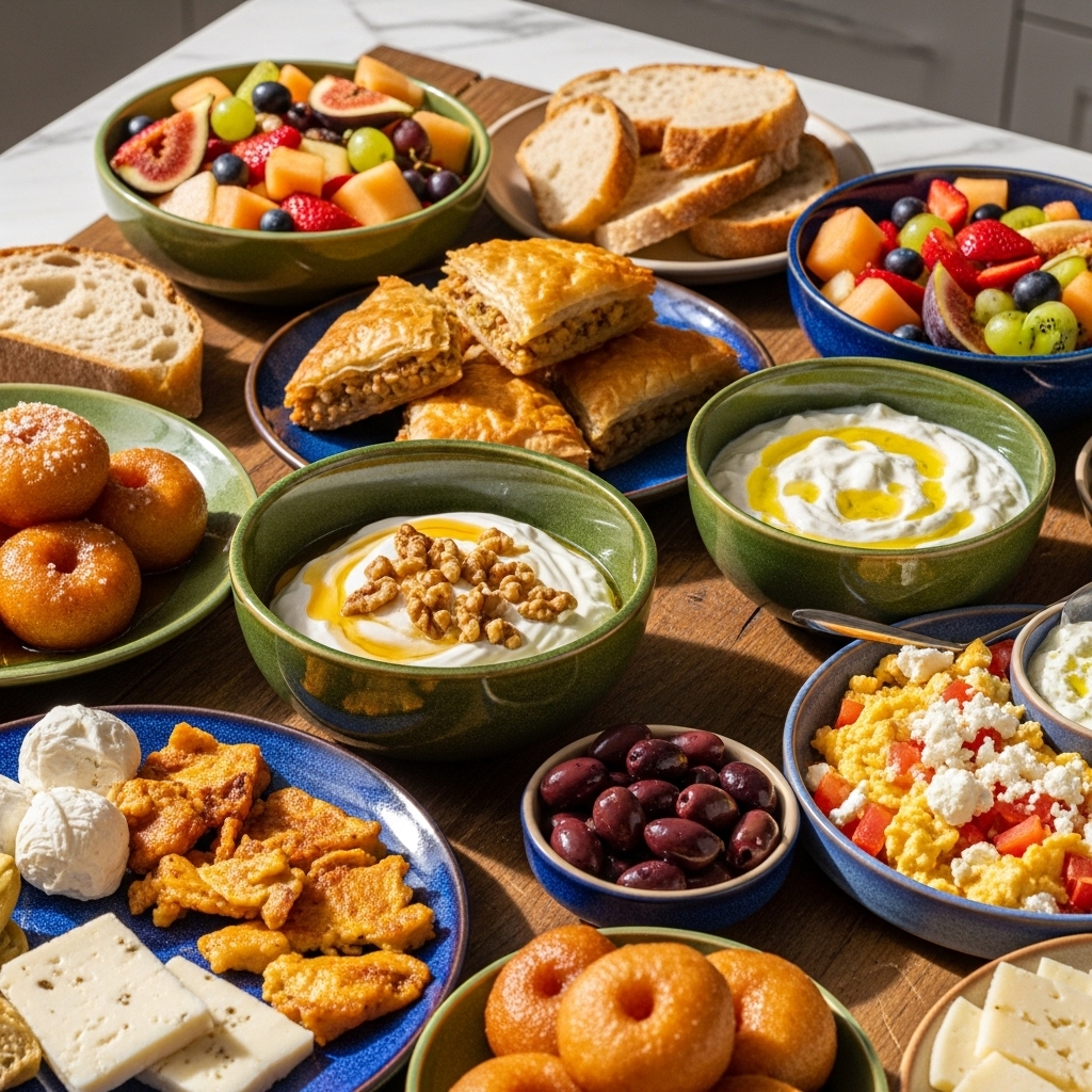 Greek Breakfast Feast: Aromatic Mouthwatering Start to the Day