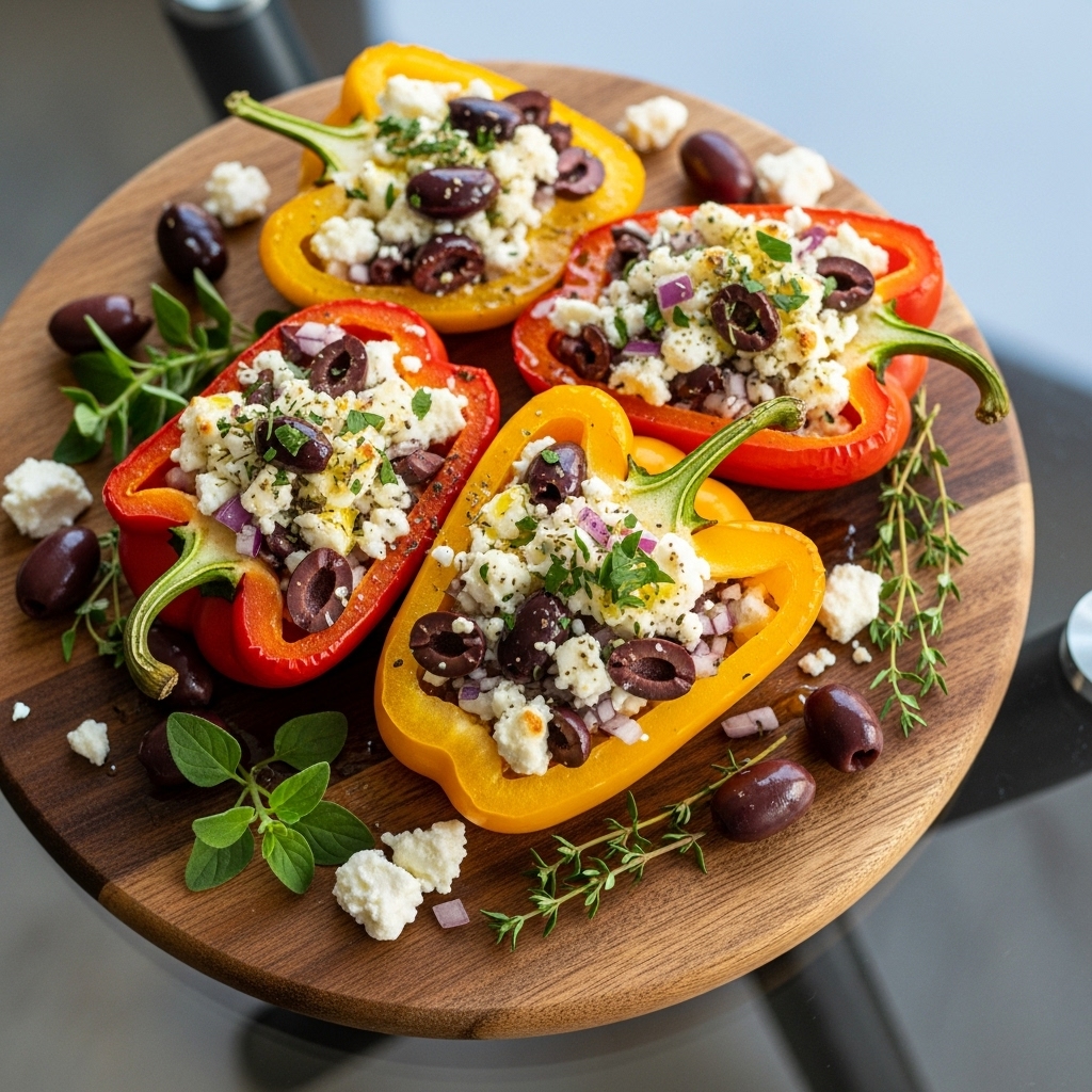 Greek Feta & Olive Stuffed Bell Peppers – A Gluten-Free Delight