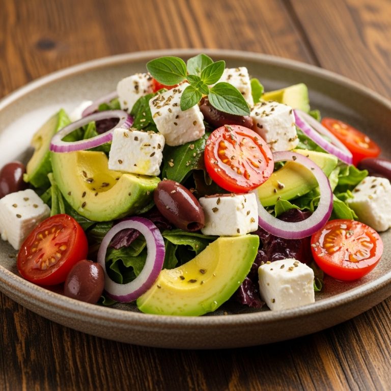 Greek Feta Avocado Salad (Keto Friendly)