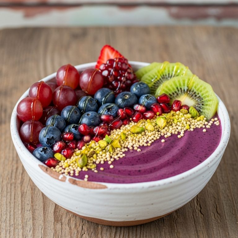 Greek Goddess Smoothie Bowl with Quinoa and Fresh Fruit