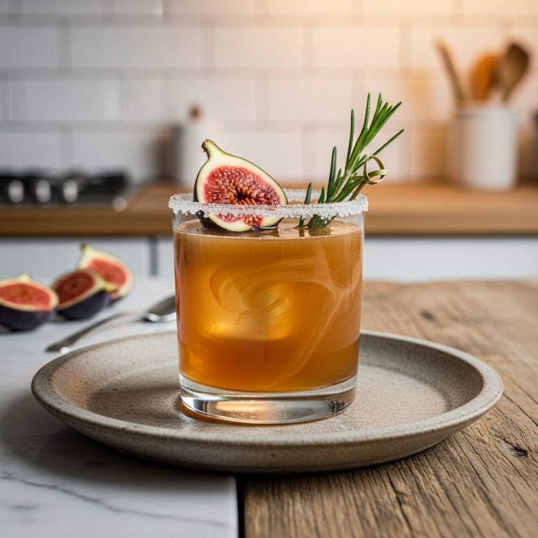 Greek Honey-Infused Fig Cocktail