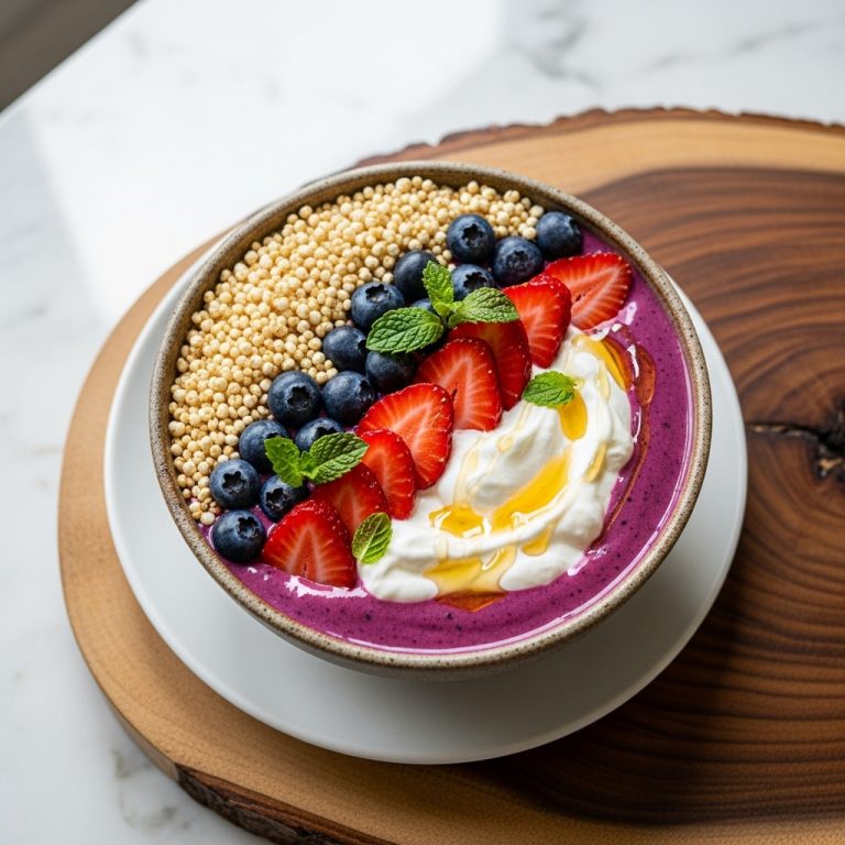 Greek Protein Smoothie Bowl with Quinoa & Greek Yogurt