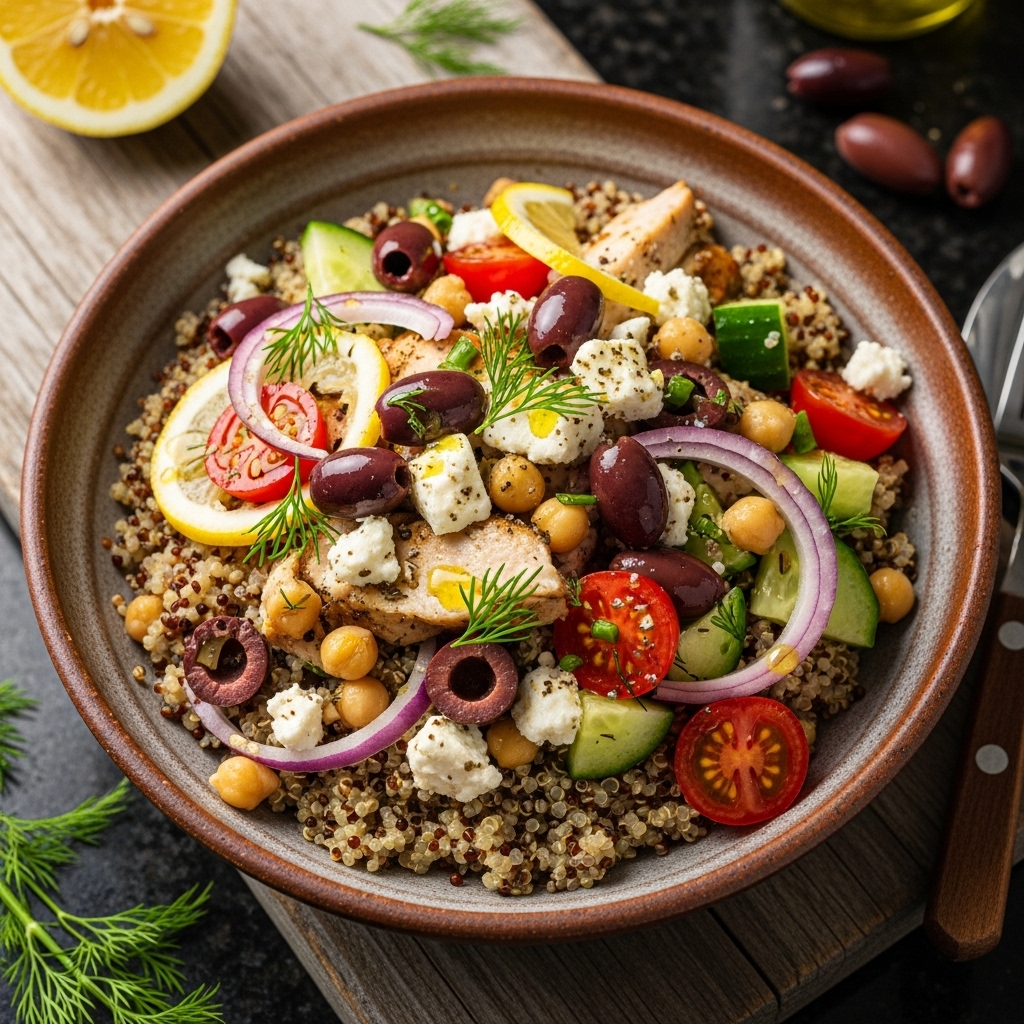 Greek Quinoa Protein Bowl