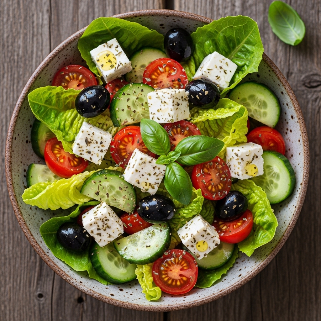 Greek Salad Bowl – A Light and Refreshing Low-Carb Meal