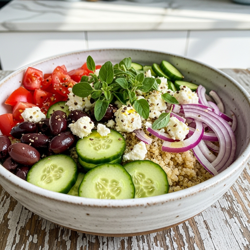 Greek Salad Quinoa Bowl
