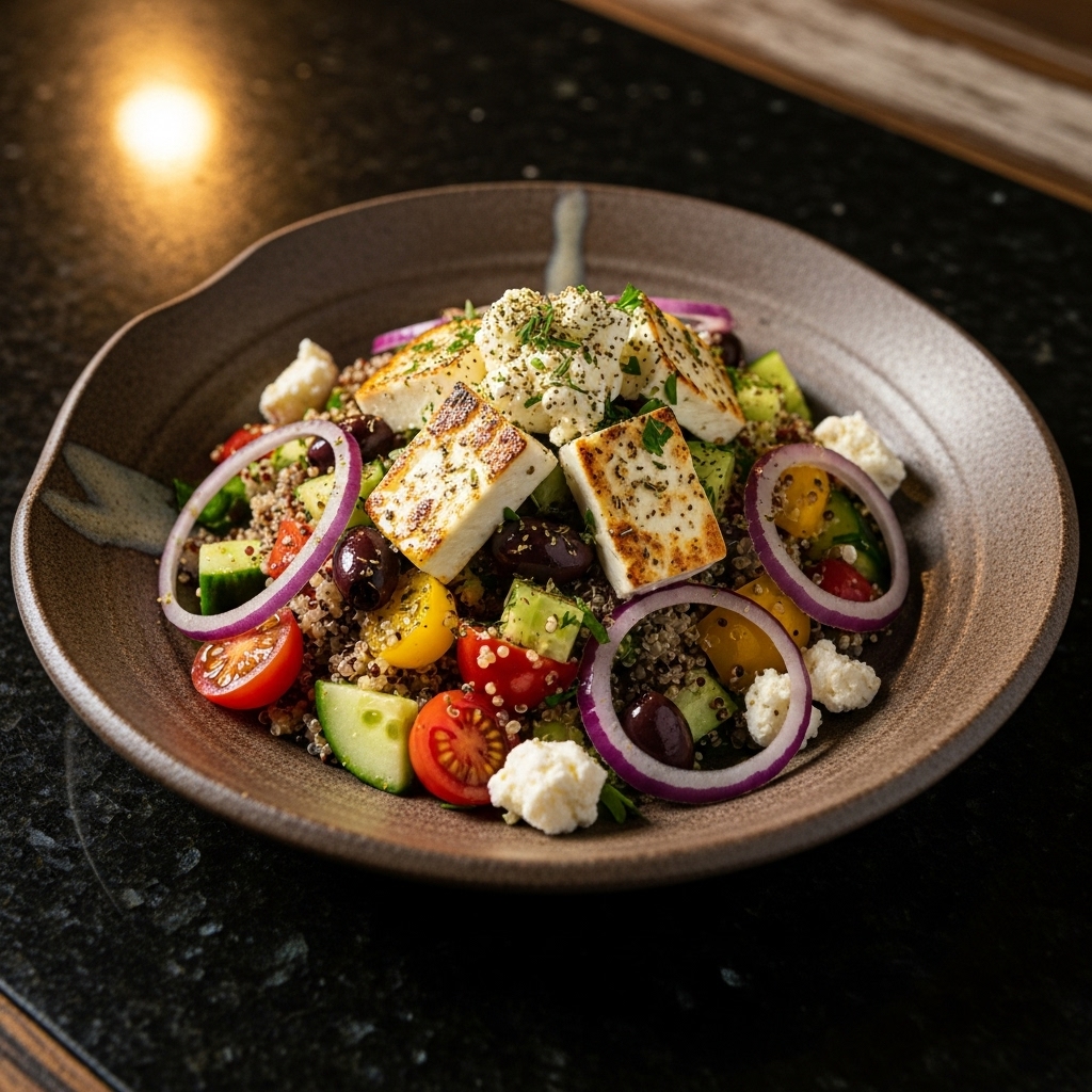 Greek Salad with Quinoa and Feta