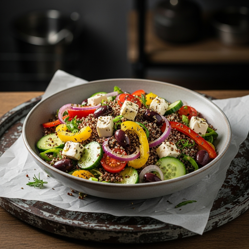 Greek Sunrise Salad Bowl with Quinoa