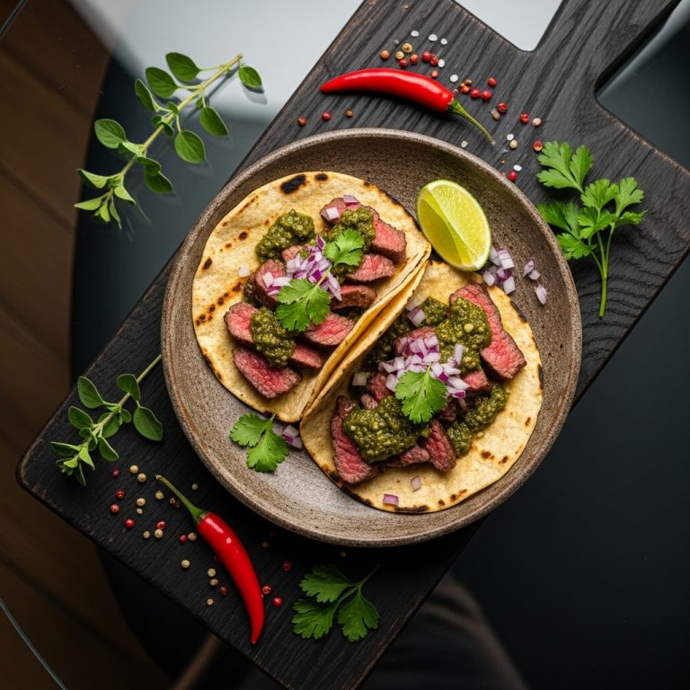 Grilled Chimichurri Steak Street Tacos