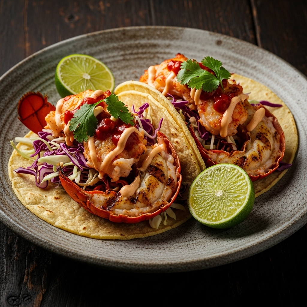 Grilled Hibachi Lobster Tacos