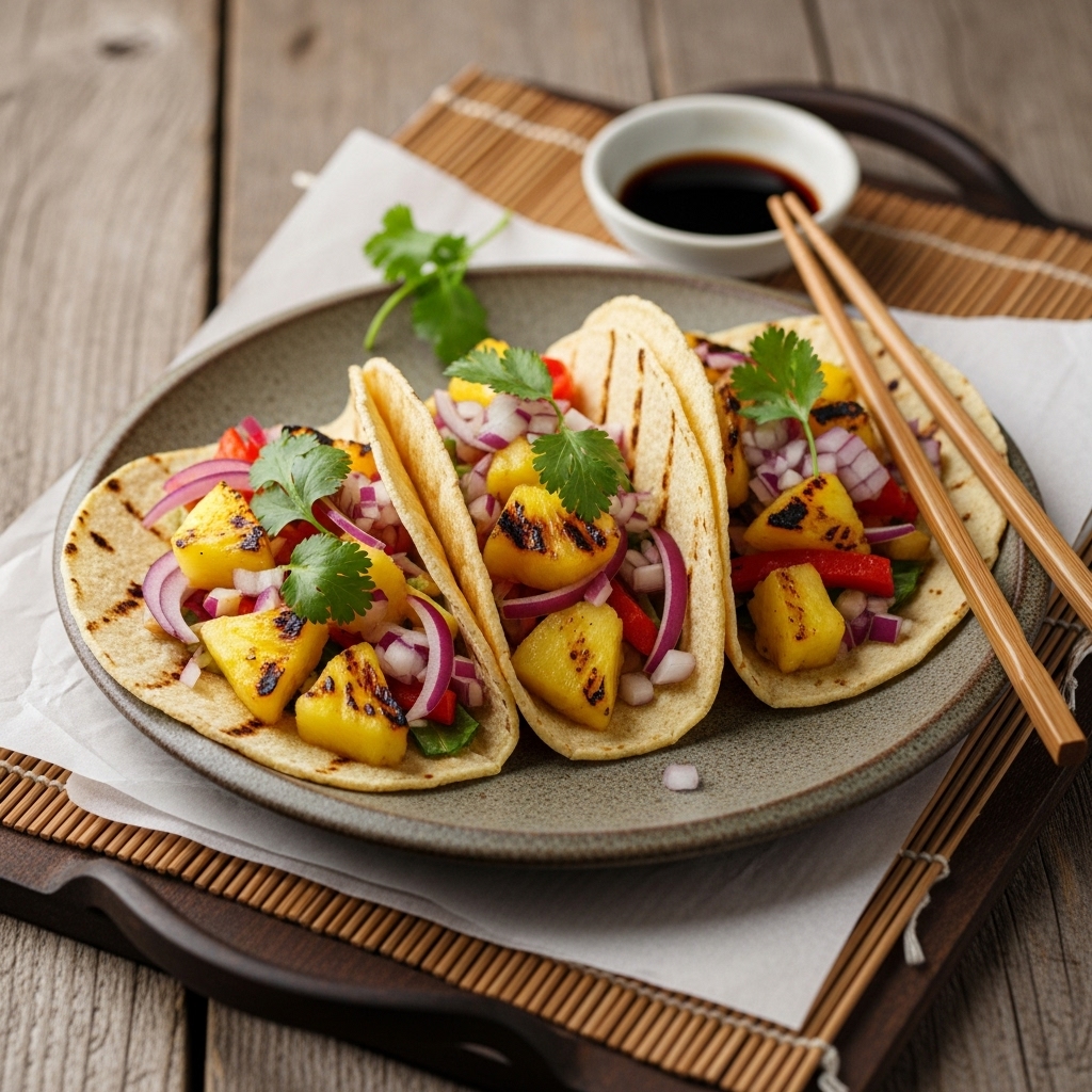 Grilled Pineapple Salsa Street Tacos