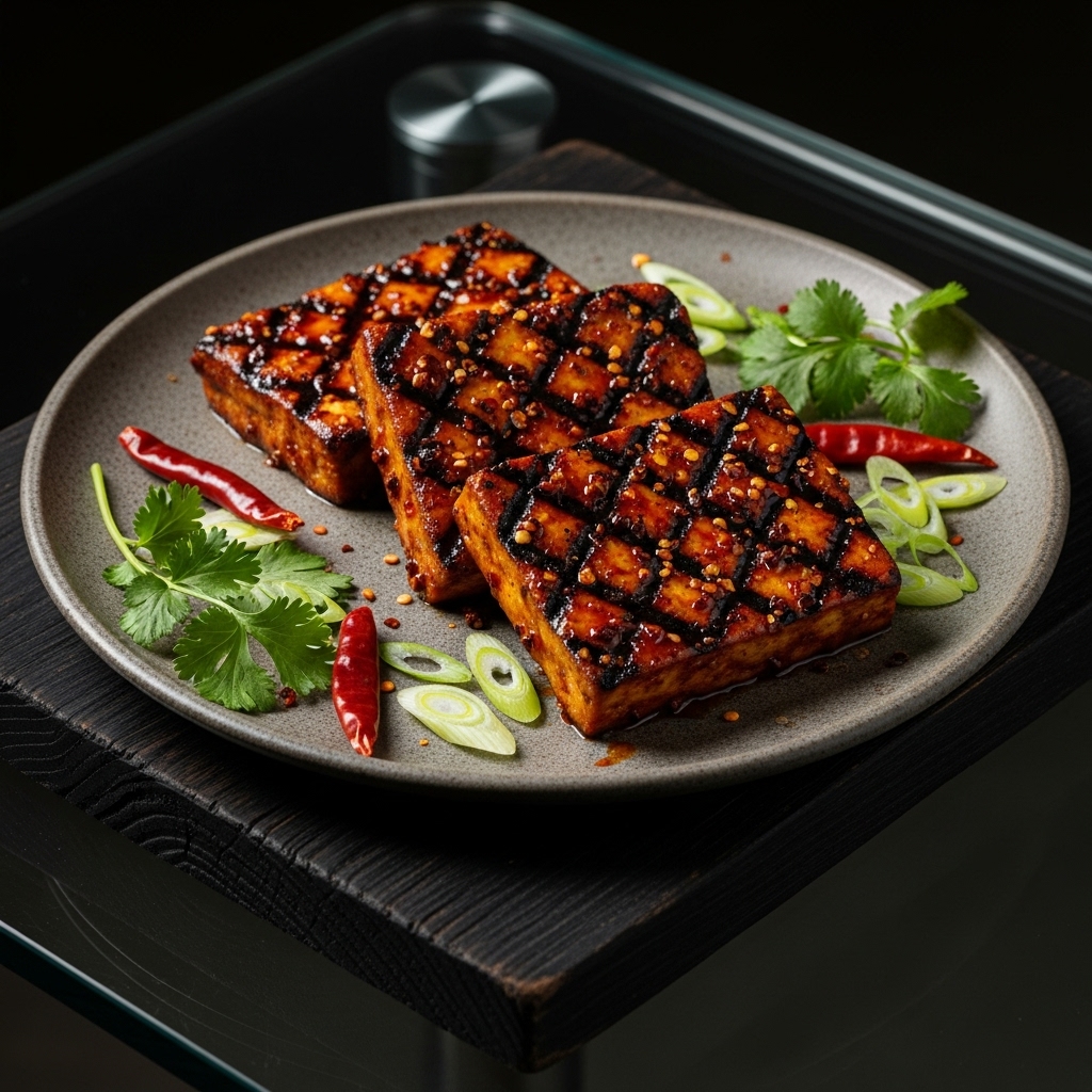 Grilled Szechuan Tofu Steaks