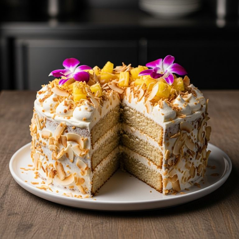 Hawaiian Luau Paleo Coconut Cake