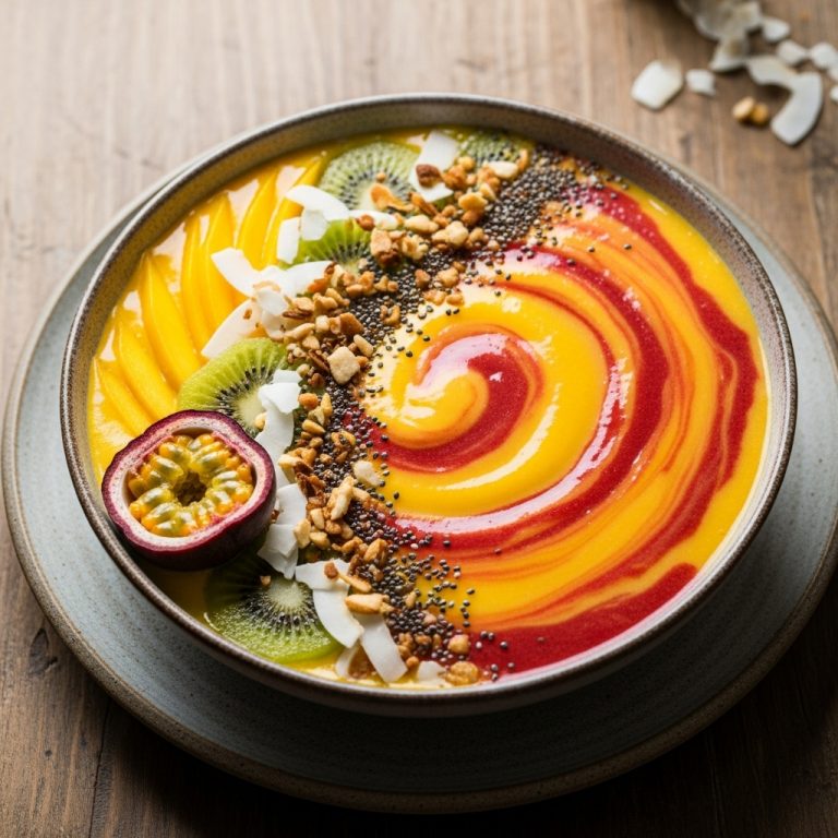 Hawaiian Tropical Sunrise Smoothie Bowl – Paleo Friendly