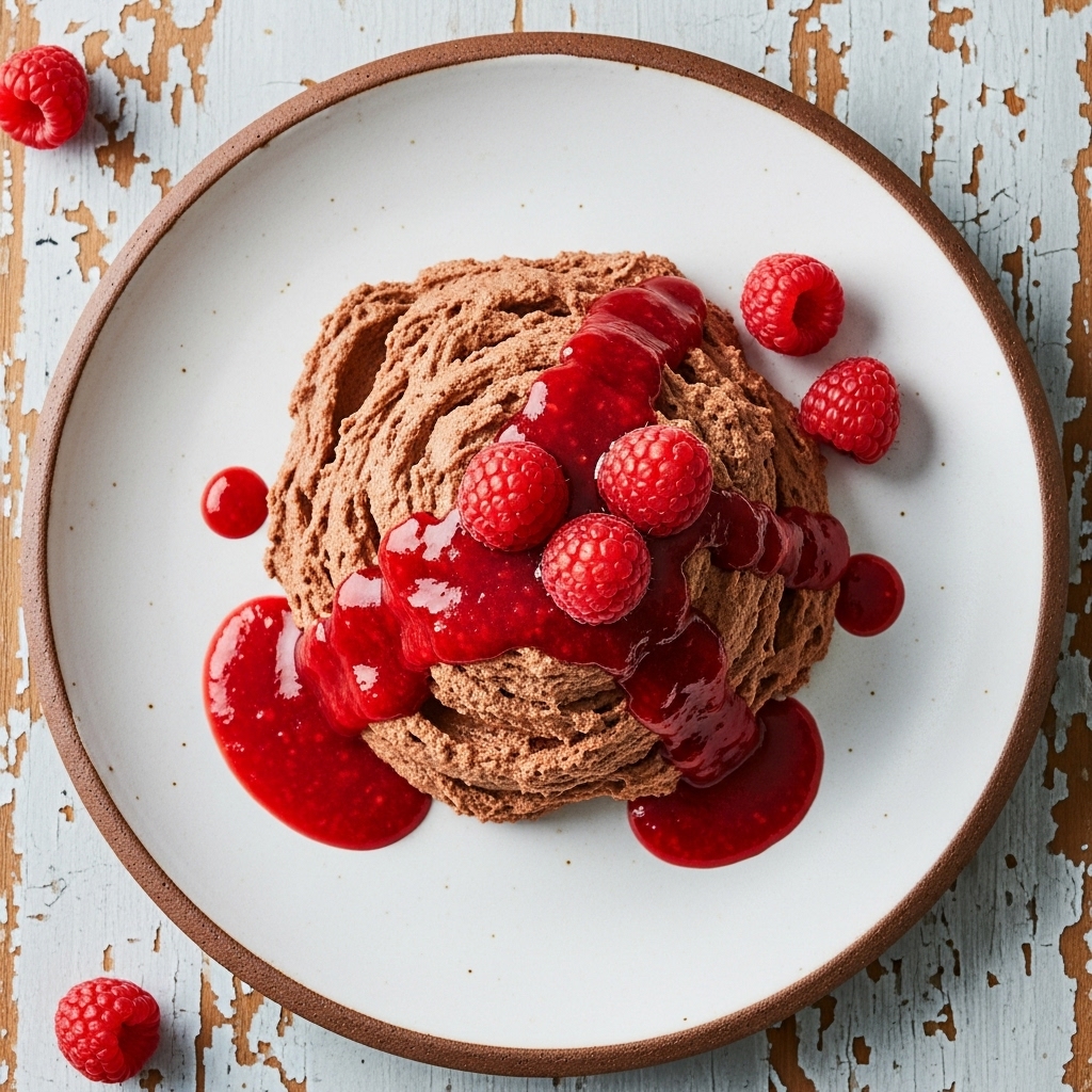 Heavenly Chocolate Mousse with Raspberry Coulis