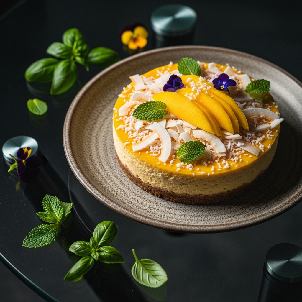 Heavenly Hawaiian Brunch Sweet: Paleo Coconut Mango Cheesecake