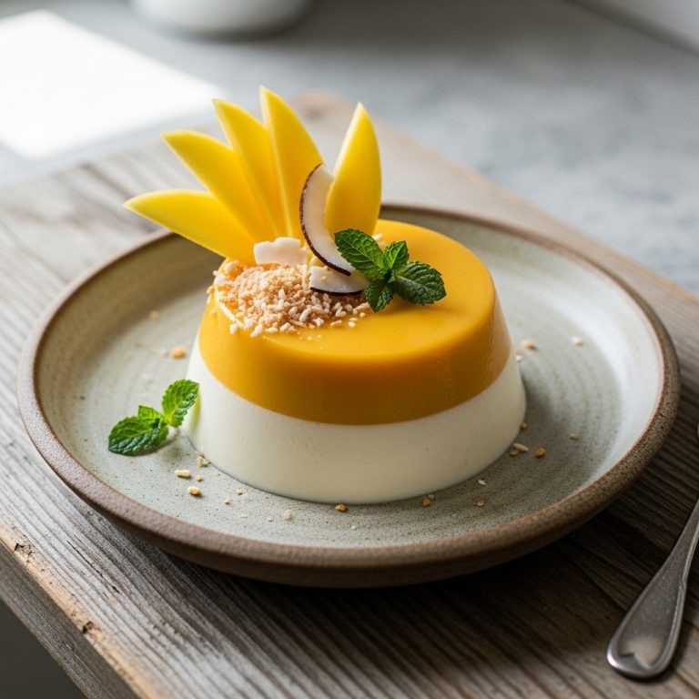 Heavenly Mango Coconut Panna Cotta
