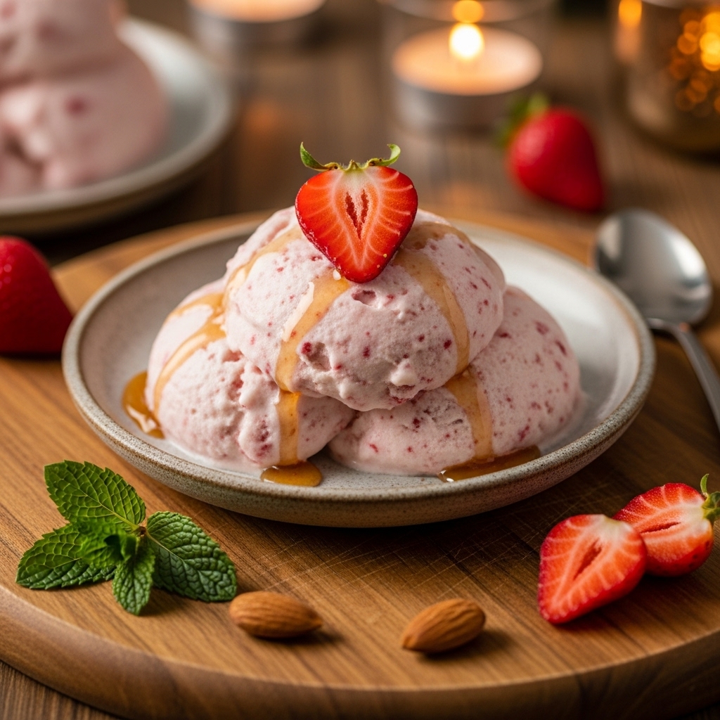 Heavenly Strawberry Amaretto Sorbetto