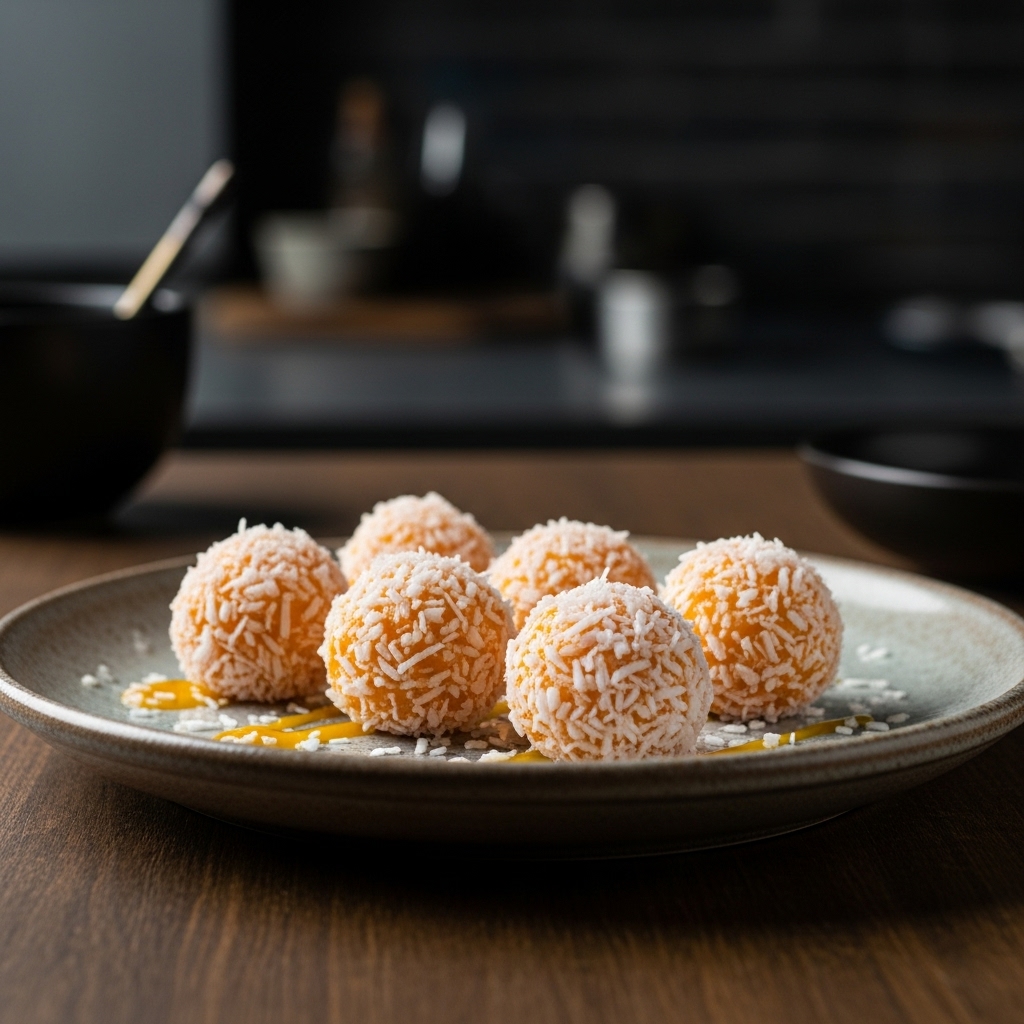 Heavenly Thai Mango Coconut Truffles