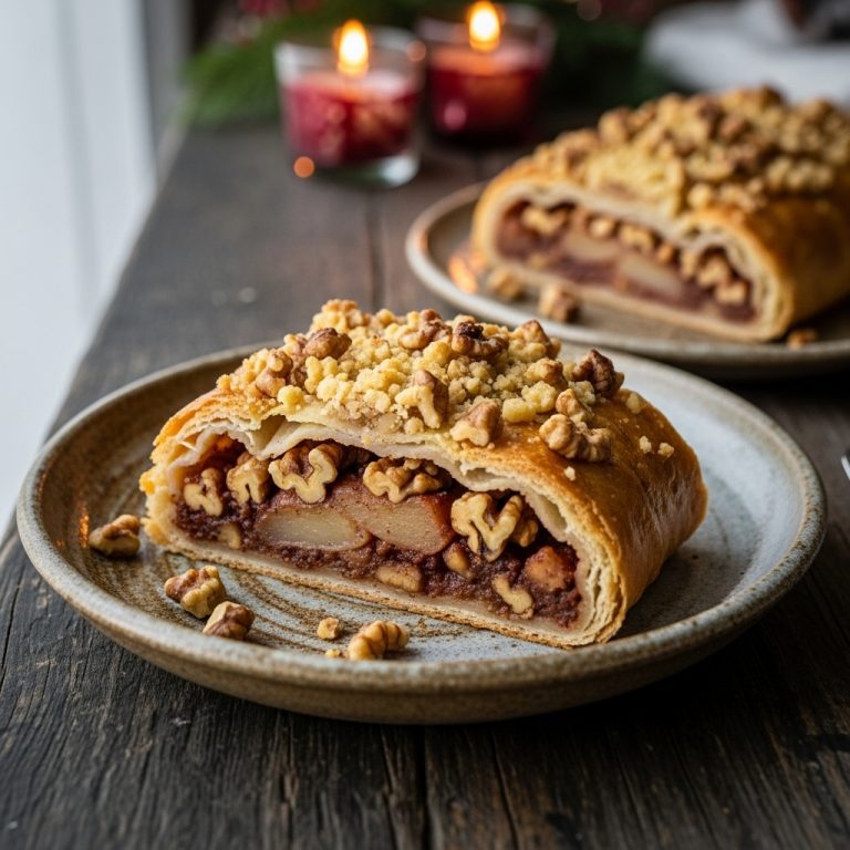 Heavenly Vegan Apple Strudel with Walnut Crumble