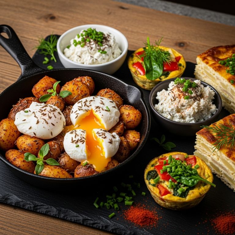 Hungarian Brunch: Aromatic Vegetarian Eggstravaganza with Paprika-Infused Potatoes