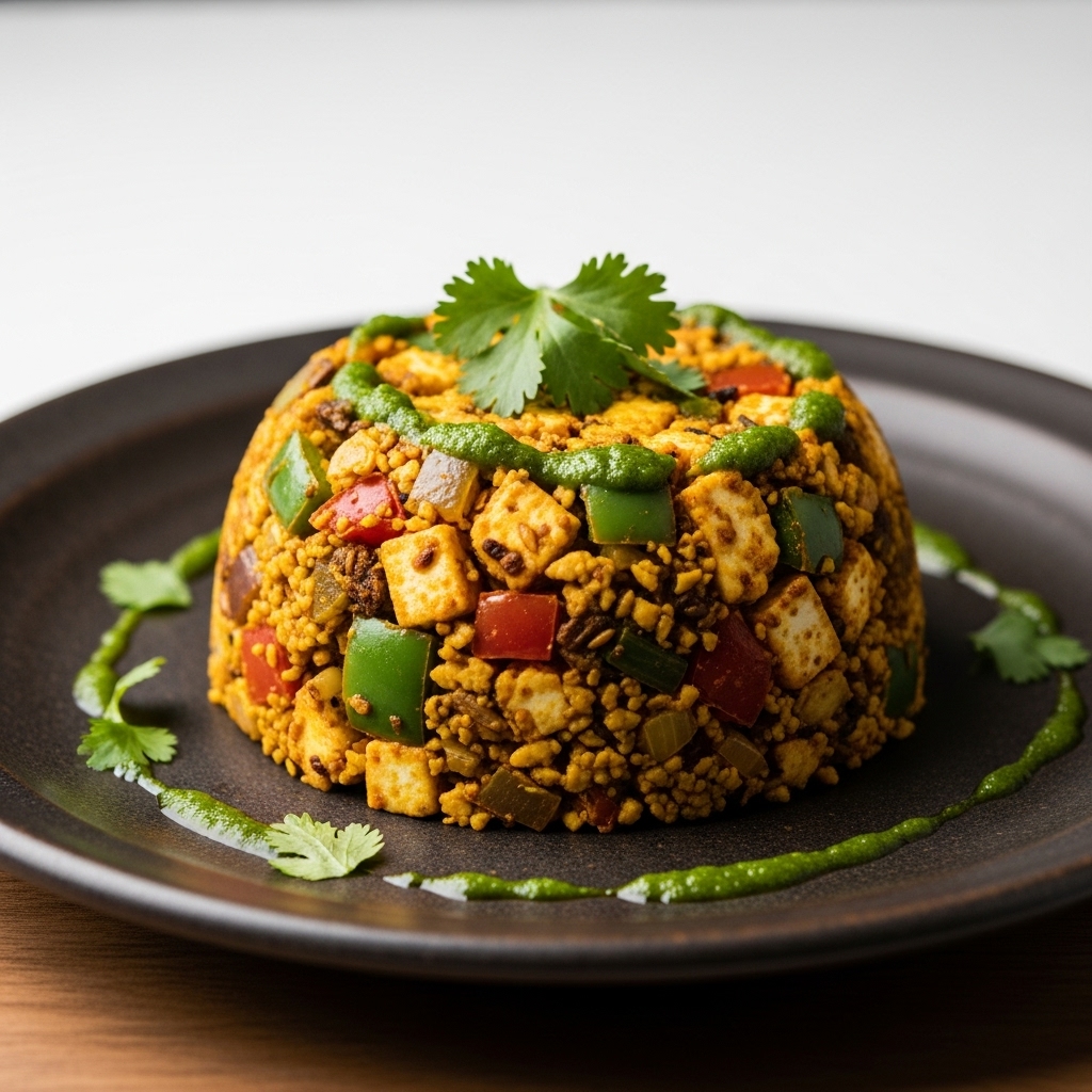 “Indian Fusion: Exquisite Mouthwatering Vegetarian Breakfast Bhurji”
