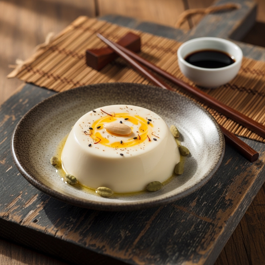 Indian Spiced Almond Milk Panna Cotta