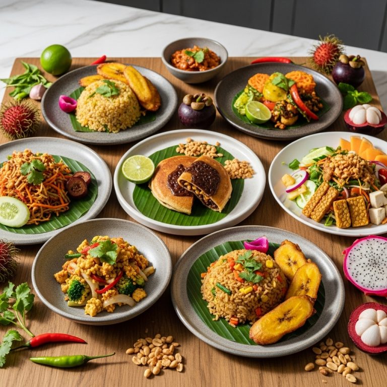 “Indonesian Vegan Breakfast Extravaganza: A Flavorful Sensory Experience”