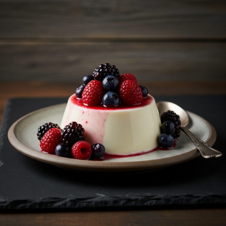 Italian Morning Sunrise: Creamy Panna Cotta with Berry Compote