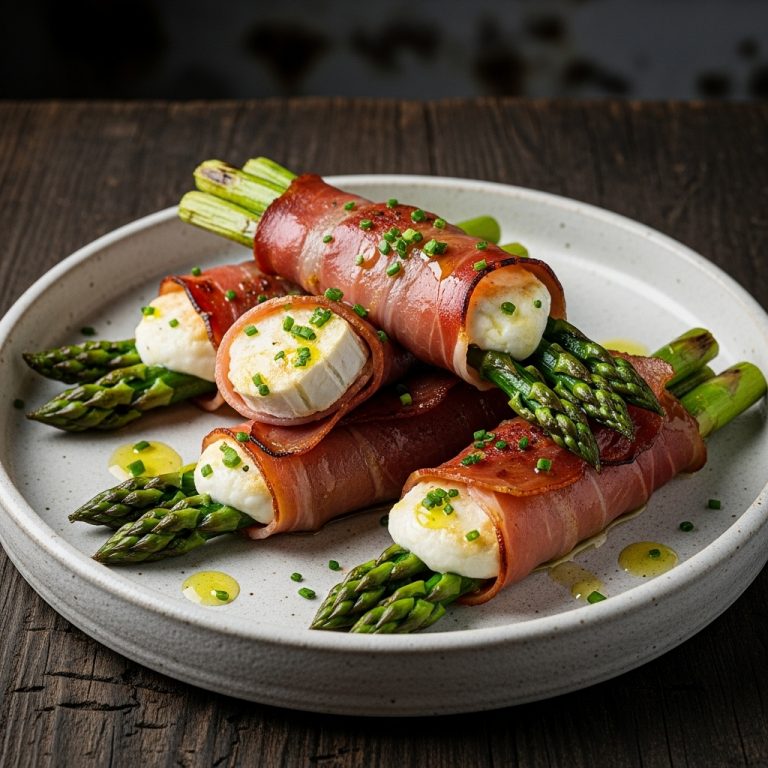 Italian Paleo Prosciutto-Wrapped Asparagus and Goat Cheese Delights