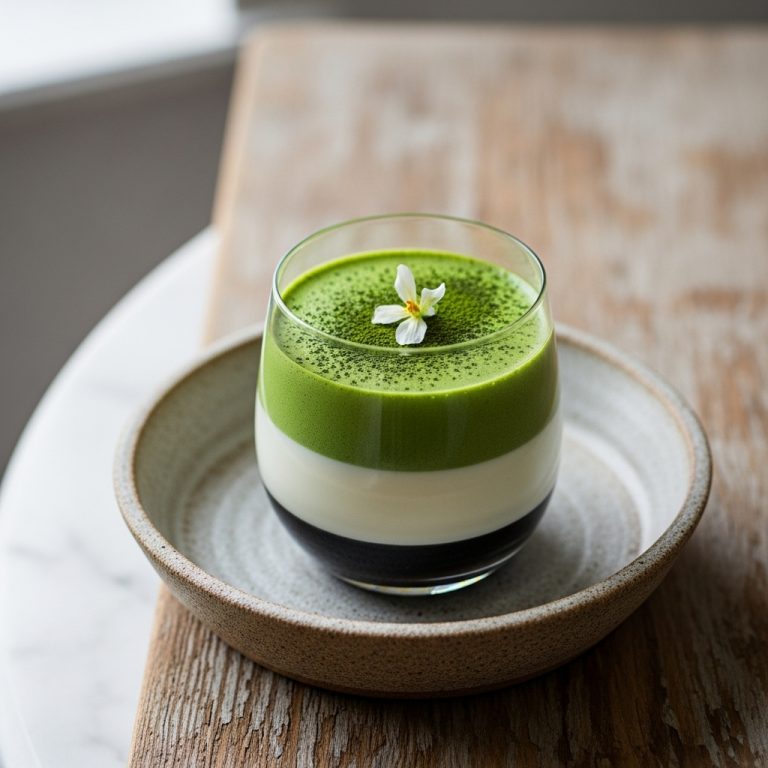 Japanese Matcha Mousse Cocktail