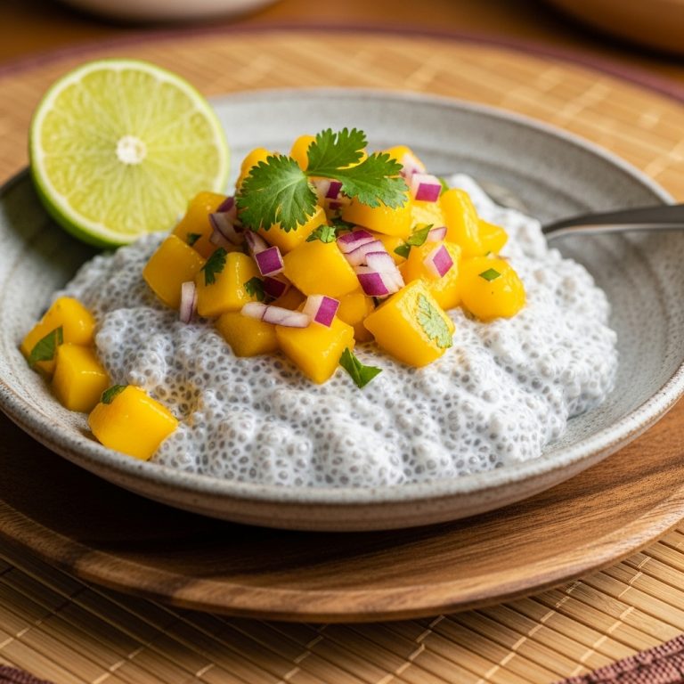 Kenyan Coconut-Lime Chia Pudding with Fresh Mango Salsa (Gluten-Free)