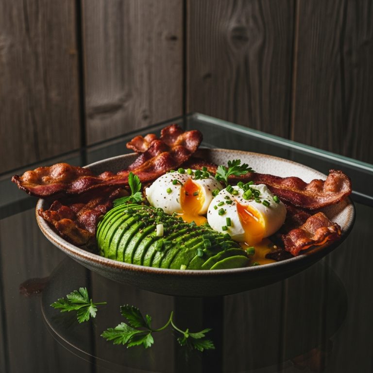 Keto Avocado Breakfast Bowl with Bacon and Poached Eggs: A New Zealand Inspired Recipe