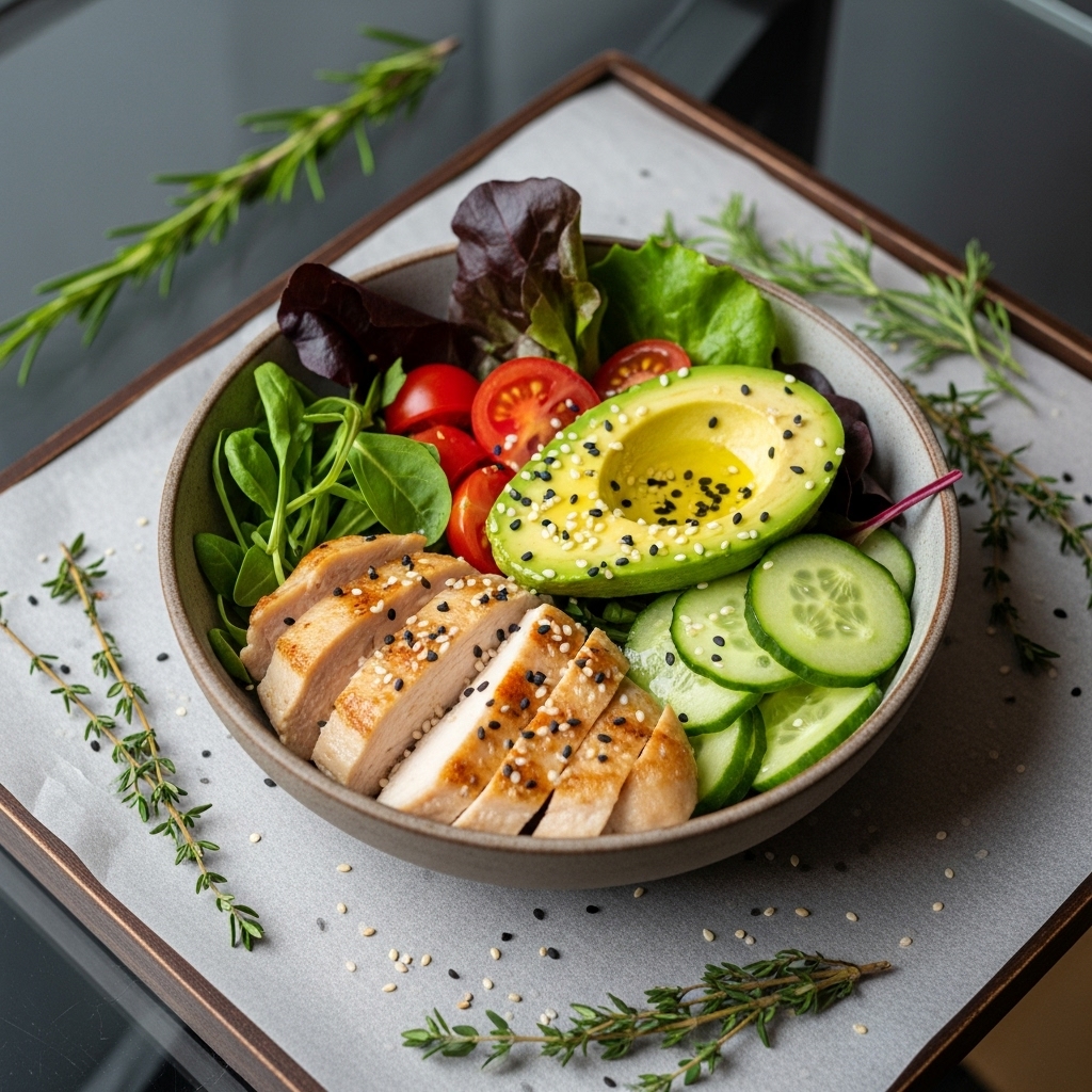 Keto Avocado Chicken Power Bowl