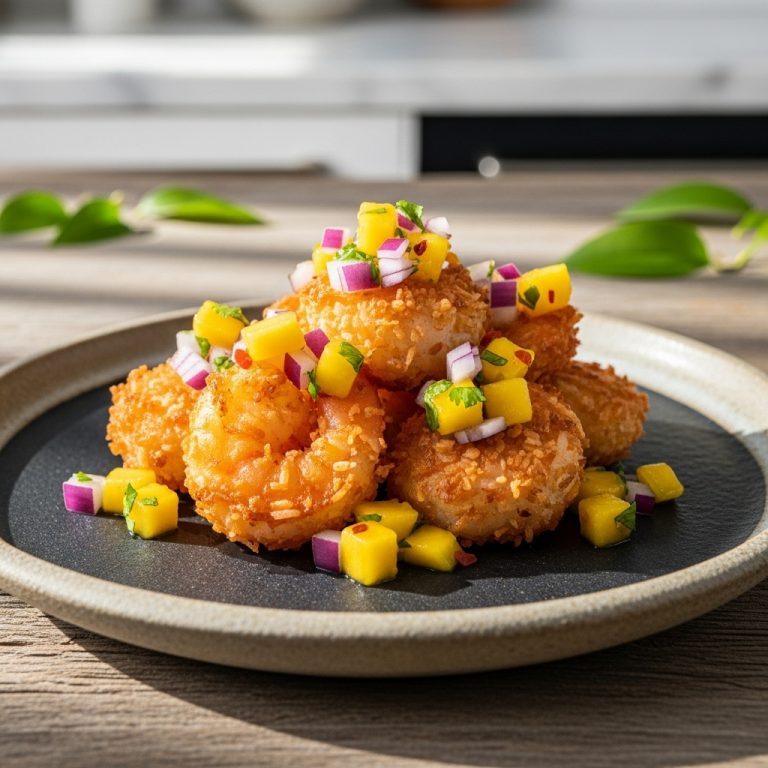 Keto Caribbean Coconut Shrimp Bites with Mango Salsa