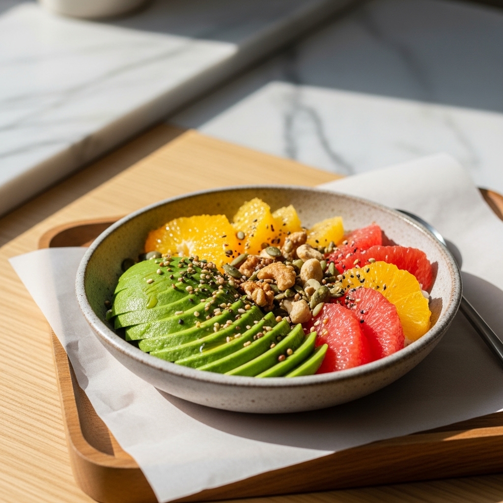 Keto Citrus Avocado Breakfast Bowl