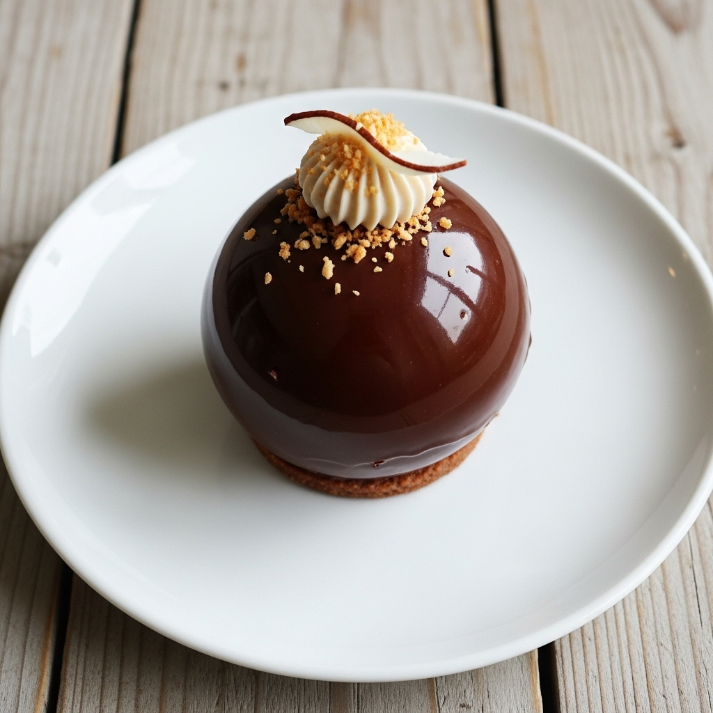 Keto Coconut Chocolate Mousse Bombe