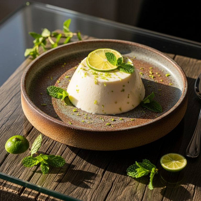 Keto Coconut Lime Panna Cotta