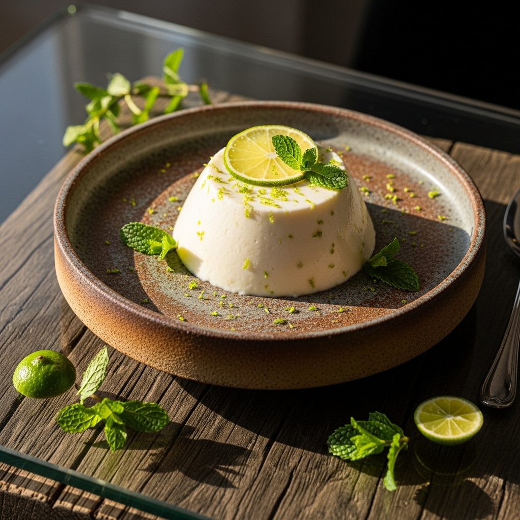 Keto Coconut Lime Panna Cotta
