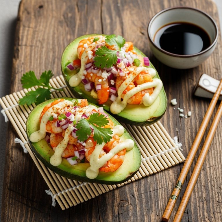 Keto Colombian Brunch: Aromatic Avocado Shrimp Boats with Cilantro-Lime Dressing