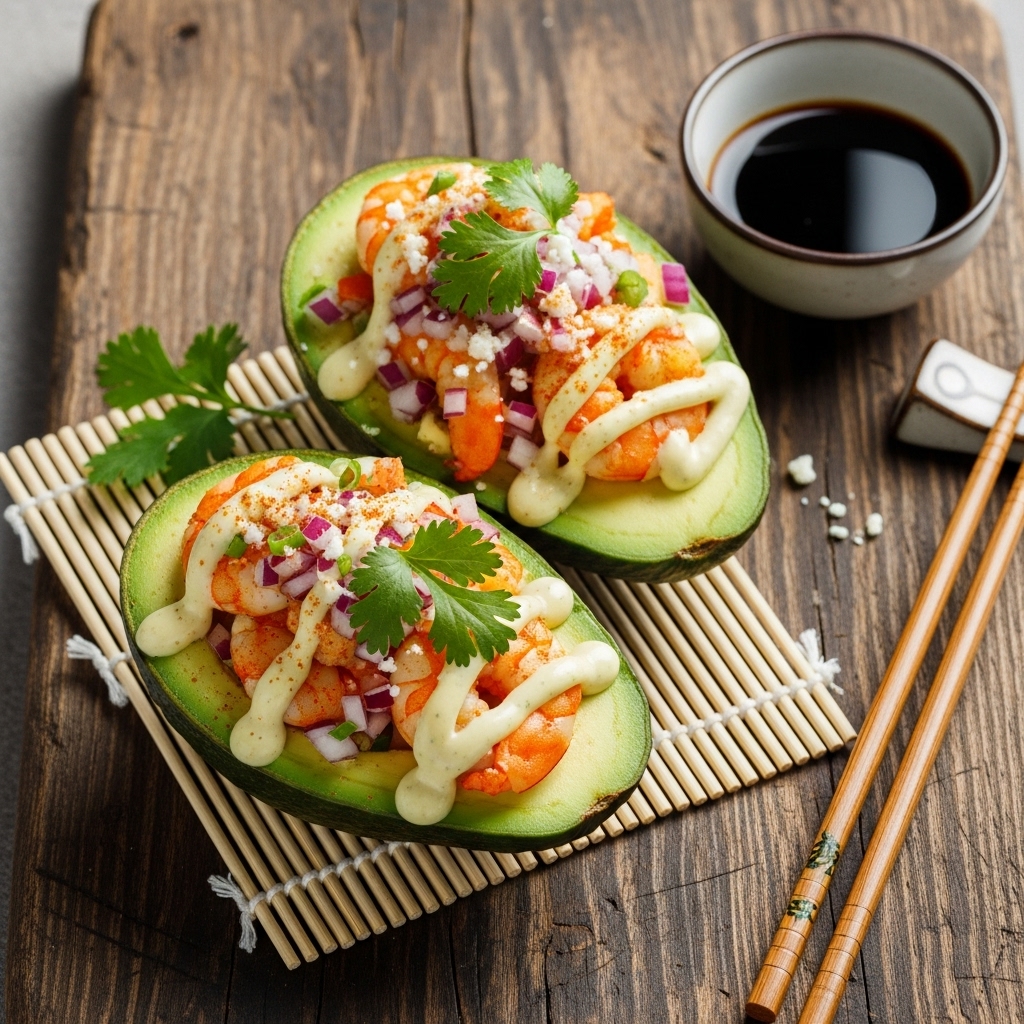 Keto Colombian Brunch: Aromatic Avocado Shrimp Boats with Cilantro-Lime Dressing