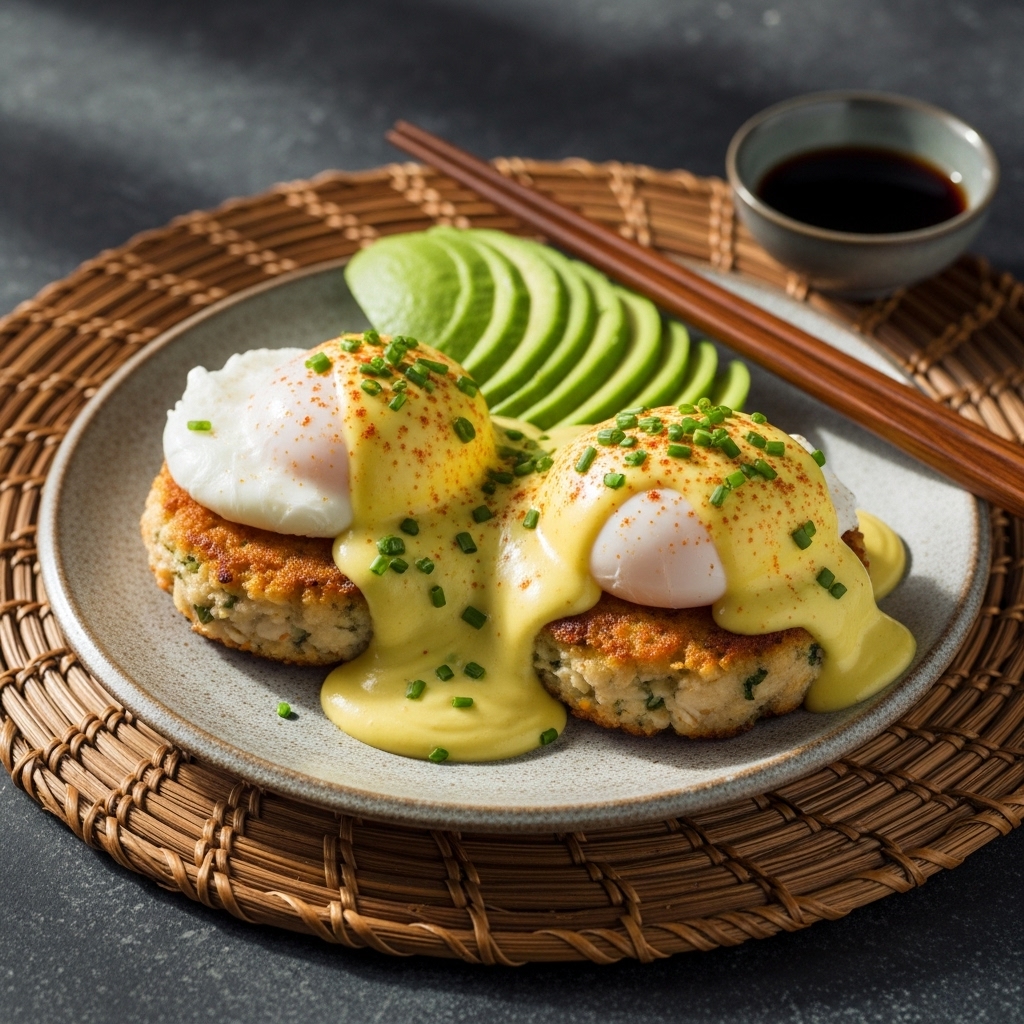 Keto Crab Cake Benedict with Avocado Hollandaise – A Luxurious Seafood Brunch Delight