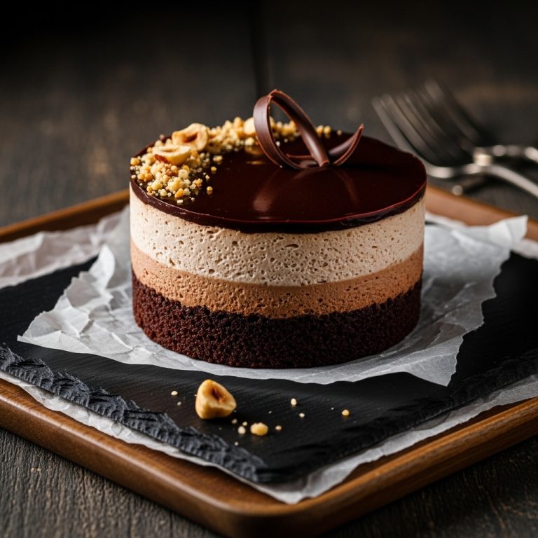 Keto-Friendly Chocolate Hazelnut Mousse Cake