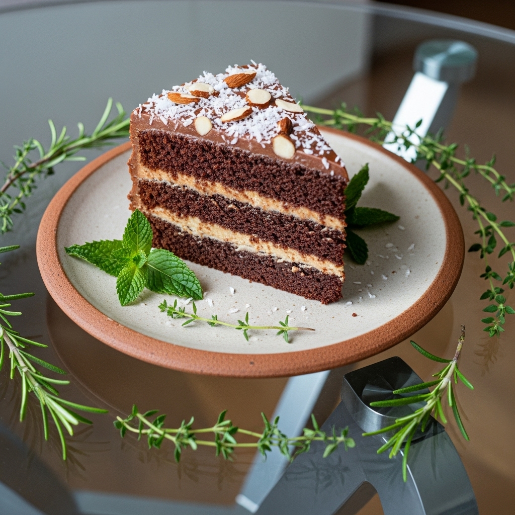 Keto-Friendly Ghanaian Coconut & Almond Fudge Cake