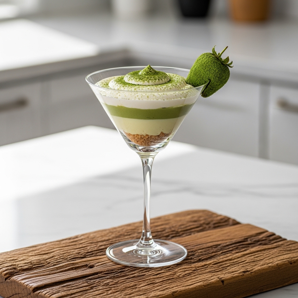 Keto-Friendly Japanese Matcha Cheesecake Martini