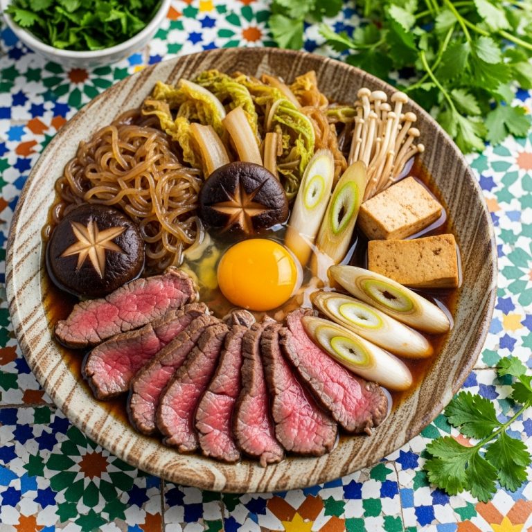 Keto-Friendly Japanese Sukiyaki Dinner for Two: A Rich & Flavorful Experience