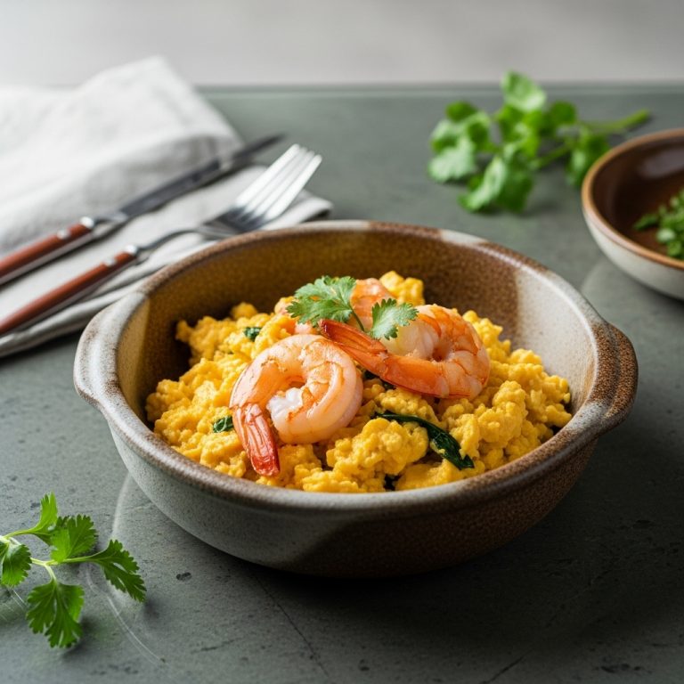 “Keto-Friendly Thai Shrimp and Egg Scramble – A Delicious Low Carb Start to Your Day”
