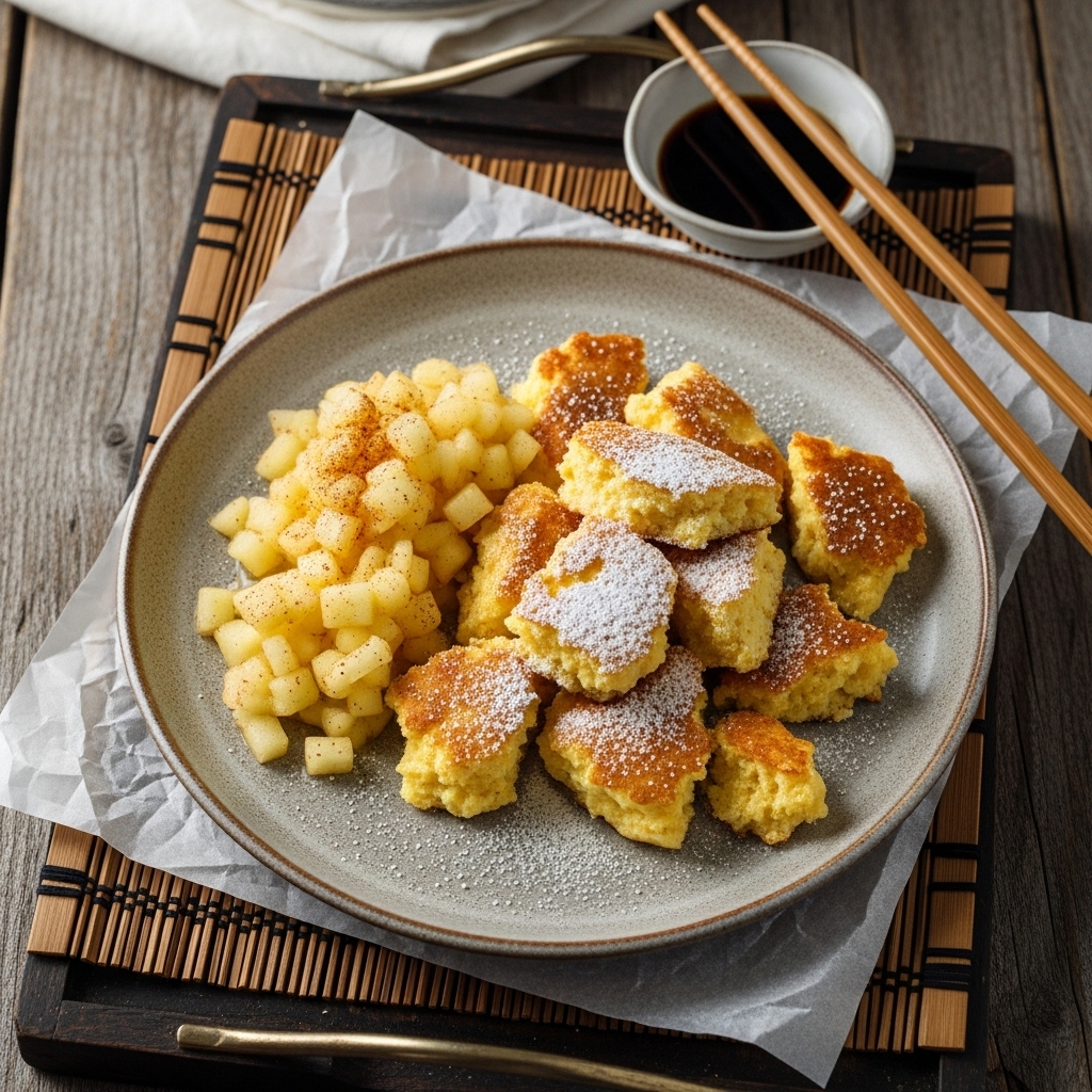 Keto German Brunch Sweet: Low-Carb German Pancakes with Apple Compote