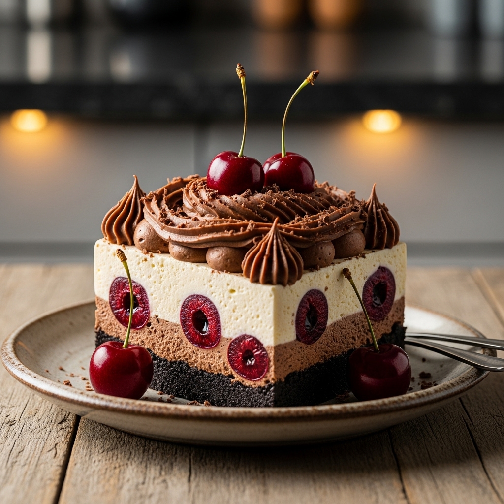 Keto German Frozen Chocolate Cherry Delight